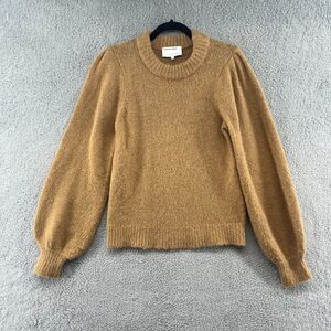 DESIGNERS REMIX Caress Sleeve Sweater Tan Wool Blend Alpaca Size Small